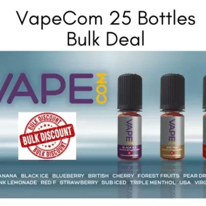 VAPEcom Triple Menthol No Nicotine Bulk 25 bottles