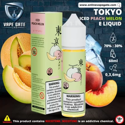 Tokyo Iced Peach Melon E Liquid - 0 mg / 60 ml