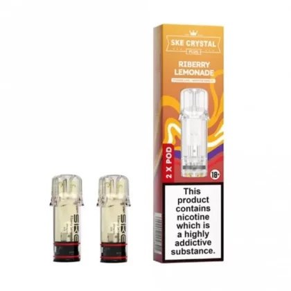 SKE Crystal Plus Riberry Lemonade Nic Salt E Liquid Pods – Crystal Plus (2 x 2ml)