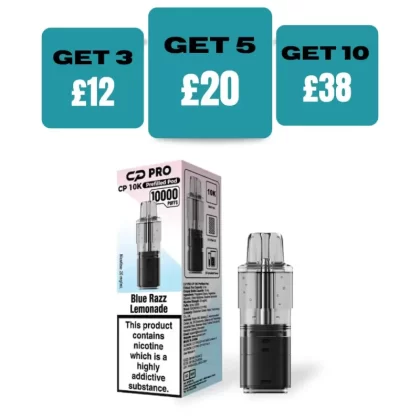 Blue Razz Lemonade - CP Pro CP10k Prefilled Pods - Blue razz lemonade