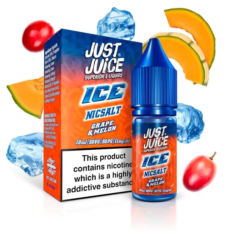 Grape & Melon Ice Nicotine Salt E‑Liquid 10ml – Just Juice