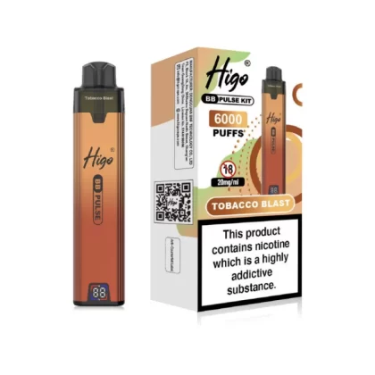 Higo BB Pulse 6000 Prefilled Pod Kit Tobacco Blast - 20mg