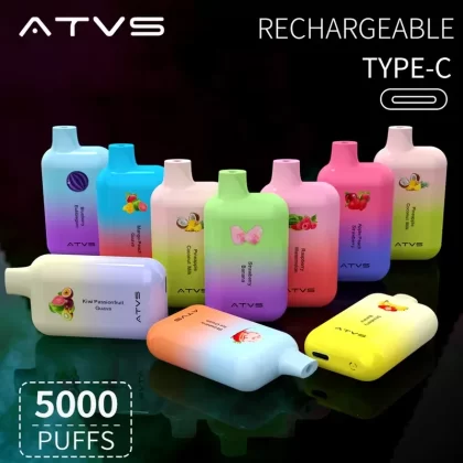 Wholesale Original ATVS Rechargeable Disposable Vape Pen Device 5000 Puffs 600 mah