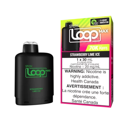 STLTH LOOP MAX Pod Pack - Strawberry Lime Ice - 20 mg/mL (wholeseller) - Excise ON, 20 mg/mL (wholeseller) - Excise AB