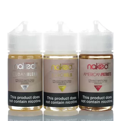 Naked 100 Tobacco - No Nicotine Vape Juice - 60ml - Euro Gold