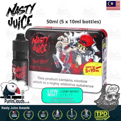 Nasty Juice Bad Blood E-Liquid (5 Pack Tin)