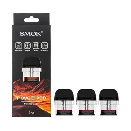 Smok Novo 5 Replacement Pods – 3 Pack - 0.6 Ohm, 0.7ohm