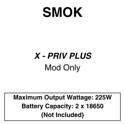 SMOK – X Priv Plus – Mod Only - Black, White Shell