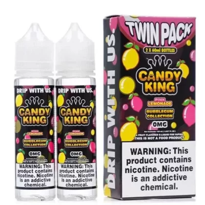 Pink Lemonade Twin Pack – Bubblegum Collection By Candy King – 2x50ml 0mg
