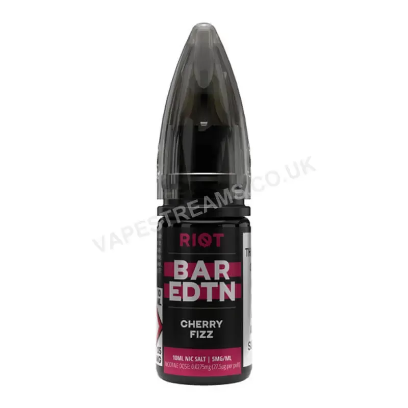 Riot BAR EDTN Cherry Fizz Nic Salt E-Liquid - Vapestreams Co