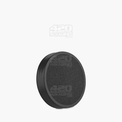 Smooth Screw Top Plastic Caps w/ Foam Liner | 53mm – Semi Gloss Black – 150 Count