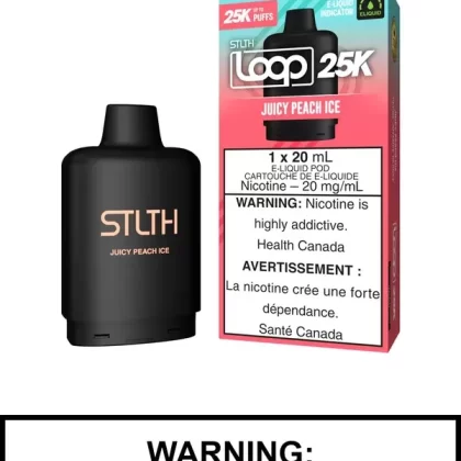 Juicy Peach Ice STLTH Loop 25K Pods