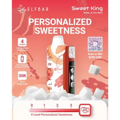 Elf Bar Sweet King 30K Puffs - Blackberry Cranberry, Cotton Canday Ice