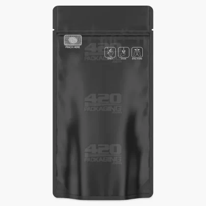 Child Resistant & Tamper Evident | Pinch N Slide 3.0 Matte Black Mylar Bags | 5in x 8.8in – 14g – 250 Count