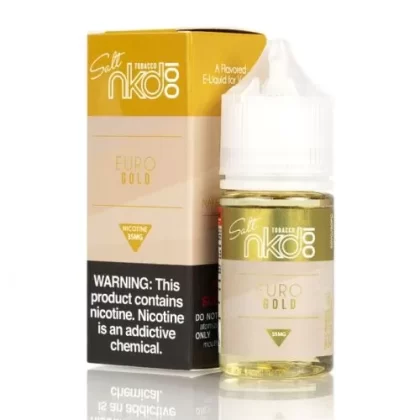 EURO GOLD – NKD 100 SALT E-LIQUID – 30ML - Vapebar Pk