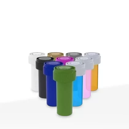 Child Resistant | Opaque Assorted Reversible Cap Vials | 8 Dram – 1 Gram – 410 Count
