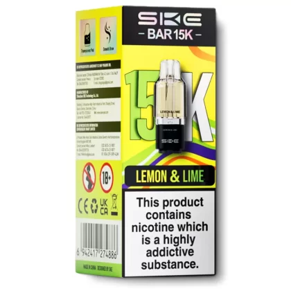 Lemon and Lime by SKE Bar 15K - Ecigarettedirect Co