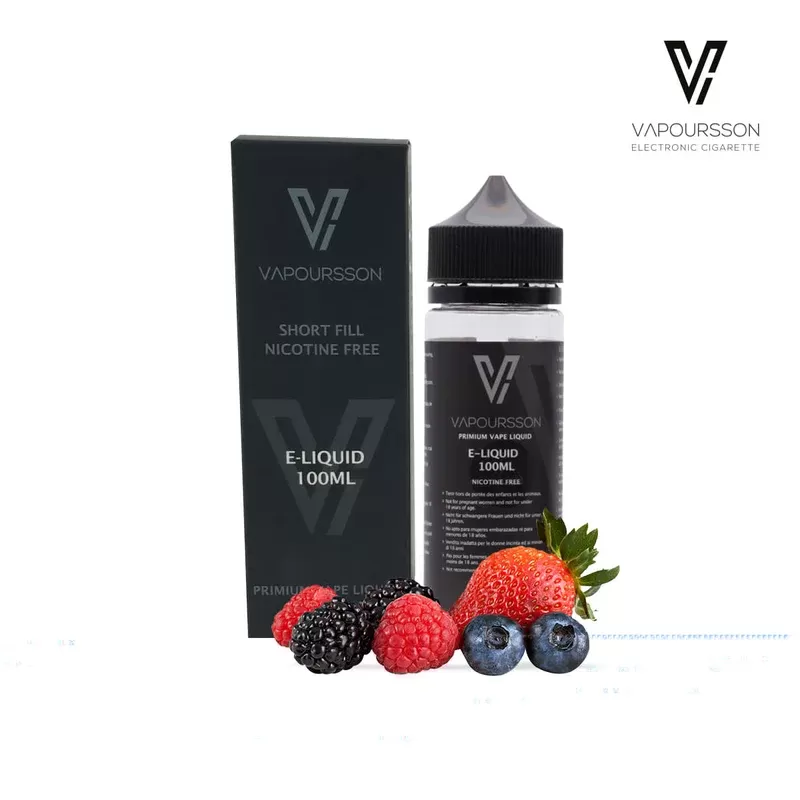 Vapoursson e-Liquid – Berry Mix 0mg 100ml Shortfill | Cigee