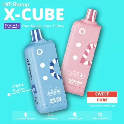 Made in Indonesia | X-CUBE Sweet Cube 25K Disposable POD Powered By LOST MARY – 25000 Puffs - Wintergreen Candy/Wintergreen Blast