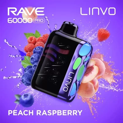 Linvo Rave 60000 Pro Disposable Vape – Peach Raspberry
