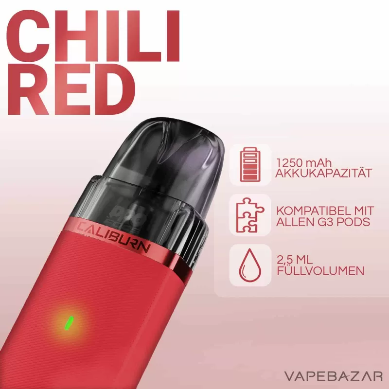 UWELL Caliburn G3 Lite – Chili Red - Image 2