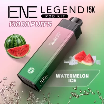 Watermelon Ice Elux Legend 15K Puff Prefilled Pod Kit – £6.89