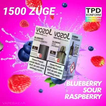 Vozol Vista Plug – Blueberry Sour Raspberry Prefilled Pod - Vapebazar