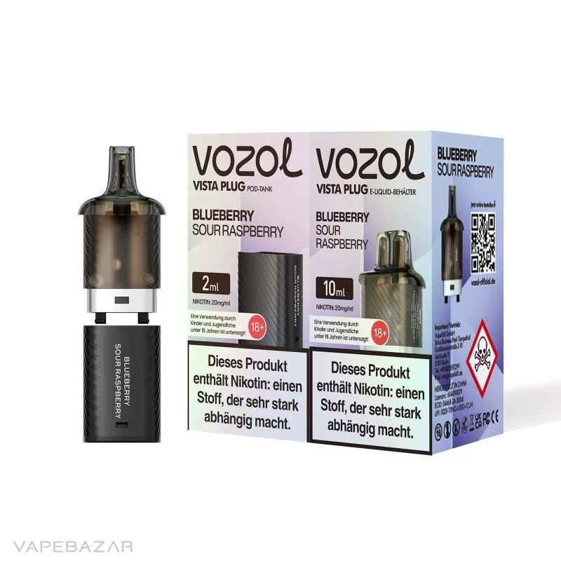 Vozol Vista Plug – Blueberry Sour Raspberry Prefilled Pod - Vapebazar - Image 3
