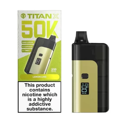Titan X 50k Prefilled Vape Kit Lemon Lime - Nicotine Strength#20mg