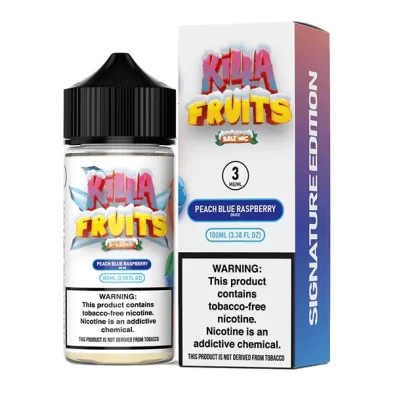 Sale $10.20 – Peach Blue Raspberry on Ice by Killa Fruits Signature TFN Series 100mL