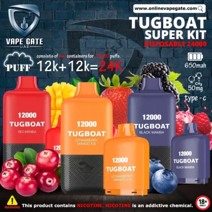 Tugboat Super 24000 Puffs Disposable Vape - 50 mg / Mixed Berries Ice