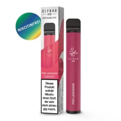 ELF BAR – Pink Lemonade (Nikotinfrei) - Elf Bar / Nikotinfrei / 550 mAh / Propylenglykol / Aromastoffe / Glycerin / ca. 600