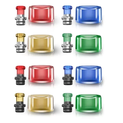 VXV Soulmate RTA Colorful Tube with 510 Drip Tip - Amber&SS