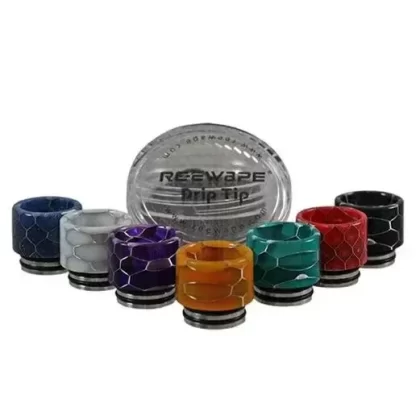Reewape AS 315S Resin 810 Drip Tip - Colour#Red>Blue>Yellow>Green>Purple>White (4C7D74)