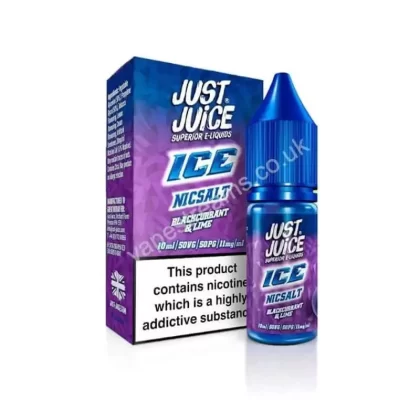 Just Juice Ice Blackcurrant & Lime Nic Salt E-Liquid - Vapestreams Co