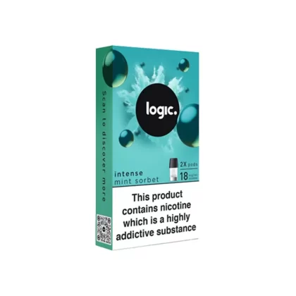 Logic Mint Sorbet Vape Pods (2 Pack) - Nicotine Strength#Intense 18mg>12mg>6mg>0mg