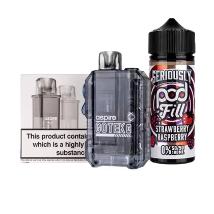 Aspire GoTek X Nicotine Free Bundle - Translucent Pink / 0.6ohm