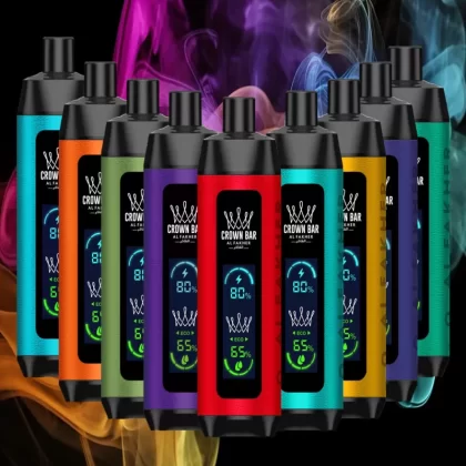 Al Fakher Crown Bar 8000 Pro Dual Mode Rechargeable Disposable Kit (Big Cloud) - Berry Ice