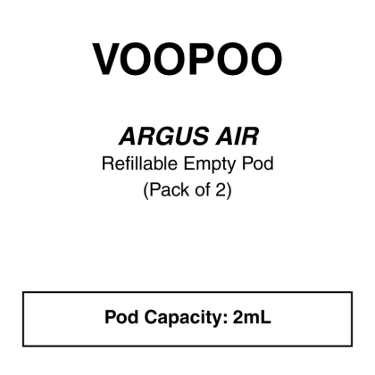 Voopoo Argus Air Replacement Pods (2 Pack) – Pod Only – No Coil