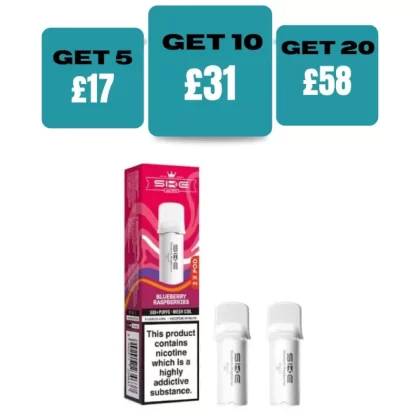 SKE 600 Pro Prefilled Pods (Pack of 2) - £4.99 or 5 for £17 - Berry Ice