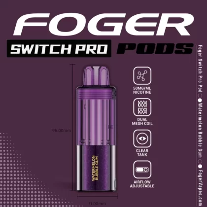 Watermelon Bubble Gum Foger Switch Pro Pod 30K Puffs