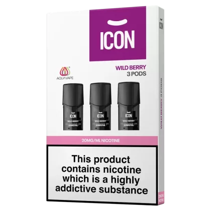 ICON Aquavape Wild Berry Pods (Pack of 3) - 10mg (Discontinued)