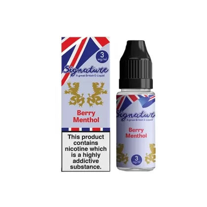 Signature Vapours Signature Berry Menthol E Liquid 10ml - Nicotine Strength#18mg>12mg>6mg>3mg (AE35F5)