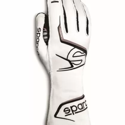 Sparco Competition Gloves Arrow – White/Black – Size 8 (X-Small)