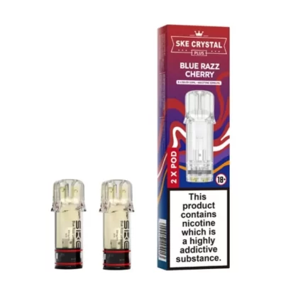 Blue Razz Cherry Prefilled Pods by SKE Crystal Plus (2 x 2ml)