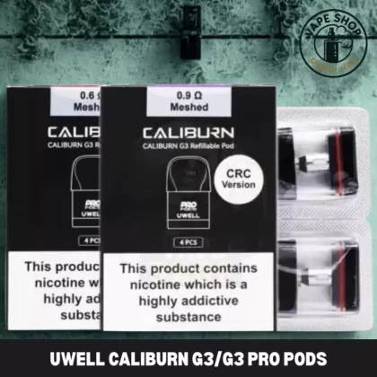UWELL Caliburn G3/G3 pro/G3 eco/G3 lite/GK3 Pods 2.5ml Replacement Pod Cartridge in Dubai, UAE - Vapeshopdubaiuae