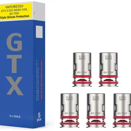Vaporesso GTX Series Coils - 5 Pack; 0.15 Ohm, 0.2 Ohm (20D4E2)