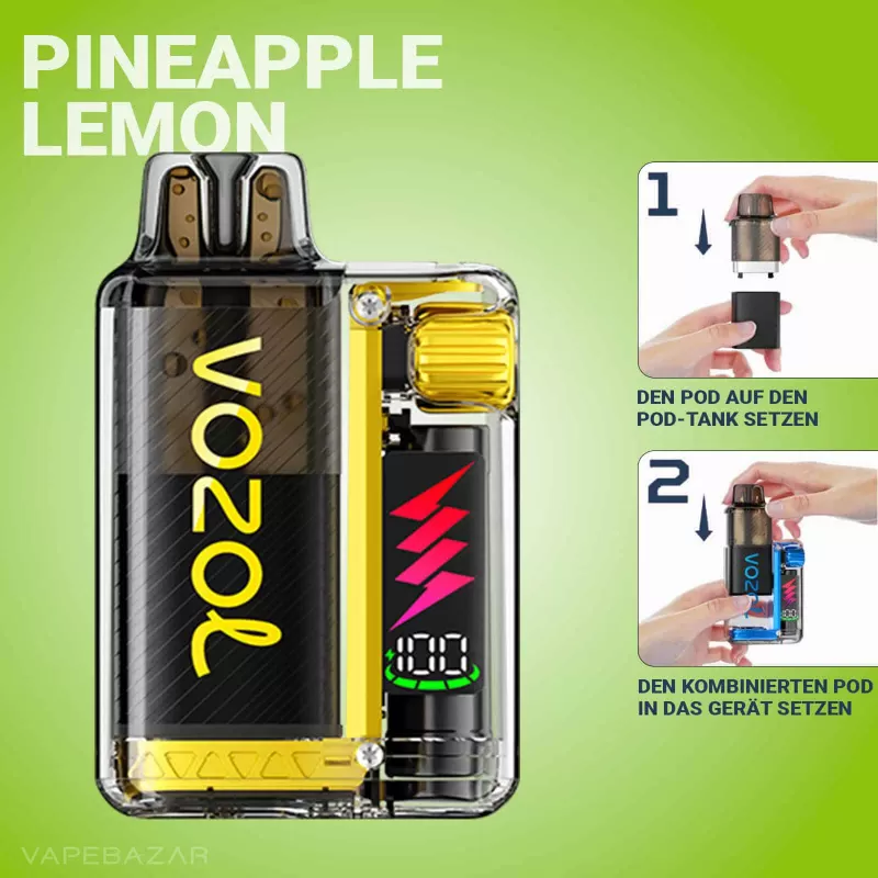 Vozol Vista Plug – Pineapple Lemon Starter Kit - Vapebazar - Image 2