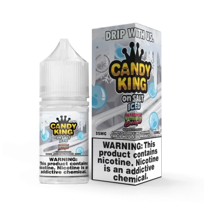 CANDY KING on SALT "ICED" Strawberry Watermelon Bubblegum - 30ML E-Liquid - 50MG