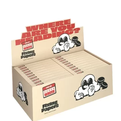FLYING PAPERS | ‘Retail Display’ Pre-Rolled Cones | 84mm – Organic White Paper – 40 Count